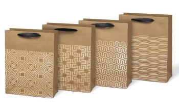 Torebka na prezent L lux kraft 225x335x100 - MFP