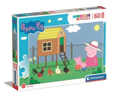 Puzzle 60 Maxi Super Kolor Peppa Pig - Clementoni