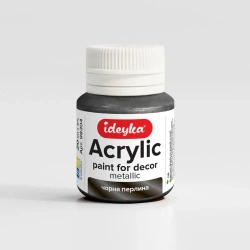 Farba akrylowa metaliczna Czarna perła 20ml - Ideyka