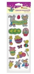 Naklejki wypukłe Happy Easter mix 14szt - Titanum