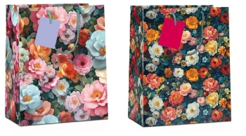 Torba prezentowa Flower 23x18x10cm MIX - Pan Dragon