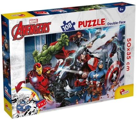 Puzzle dwustronne 108 Marvel Avengers - Lisciani