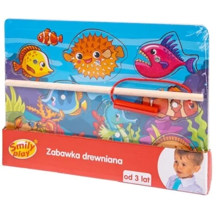 Układanka drewniana Łowienie magnes - Smily Play