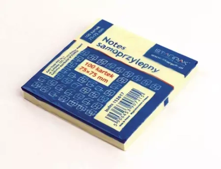 Notesy samoprzylepne 75x75 mm (12 sztuk)