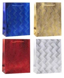 Torebka ozdobna 18x24x8cm hot-stamp mix ROZETTE