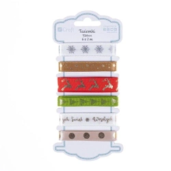 Tasiemki Jolly Chrismas 6x2m - Dalprint dpCraft