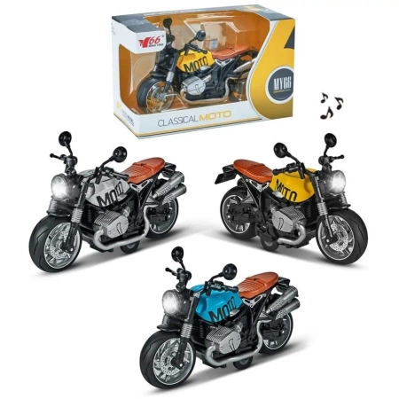 Motocykl metalowy ze światłem i dźwiękiem MIX - Trifox