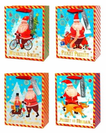 Torba QPXL Boże Narodzenie Mikołaj MIX - Kukartka