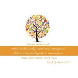 Magnes na lodówkę - Owocem zaś Ducha - Szaron