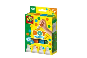 Markery w kropki XXL 4 kolory - SES