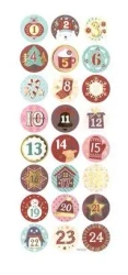 Naklejki kalendarz adwentowy 24szt - Dalprint dpCraft