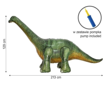 Balon foliowy Dino Brachiozaur 213x86x129cm - Godan