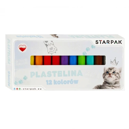 Plastelina 12 kolorów Cuties Kotki - STARPAK