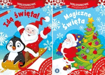 PAKIET ŚWIĄTECZNY Maluszkowe malowanie + Zgadywanie/Malowanie - doklejanie - praca zbiorowa