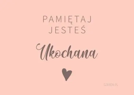 Magnes na lodówkę - Pamiętaj jesteś Ukochana róż - Szaron
