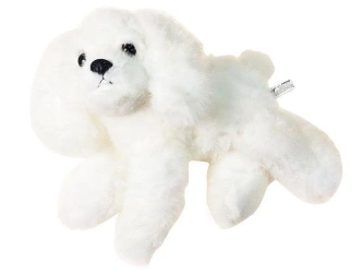 Pies pluszowy biały 25x24cm - ADAR