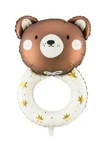 Balon foliowy Grzechotka miś 61x88cm - PartyDeco