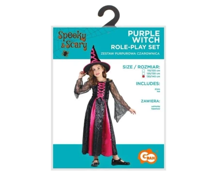 Strój dla dzieci Purpurowa Czarownica rozm.130/140 - Godan