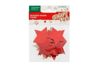 Craft with Fun Ozdoba Bn Drew Gwiazdy 12szt Pbh 12/288