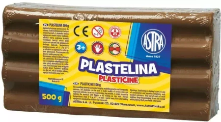 Plastelina 500 g, brązowa