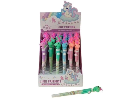 Długopis z Jednorożcem czarny (36szt) - ADAR