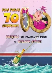 Kartka okolicznościowa Urodziny 70 MF40 - Trend