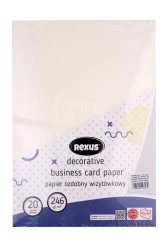 Papier wizytówkowy A4/20K kremowy Płótno - Beniamin