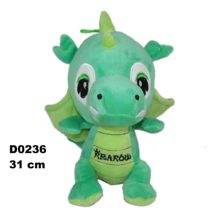 Smok "Kraków" ciemny zielony 31cm - Sun-Day