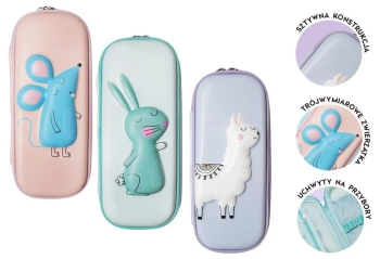 Piórnik jednokomorowy 3D B&B Kids Pastel - INTERDRUK