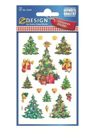 Naklejki świąteczne - Bożonarodzeniowe choinki - Zdesign