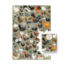 Puzzlove CzuCzu Kury 1000el puzzle rodzinne - Praca Zbiorowa