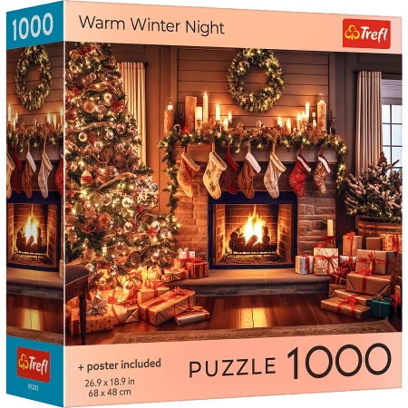 Puzzle 1000 USA Collection: Warm Winter Night - Trefl PAP