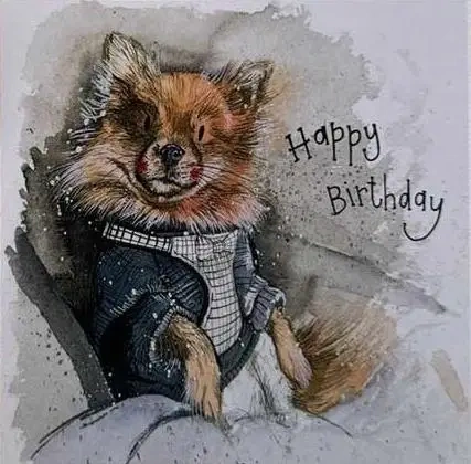 Karnet AC864 Urodziny Pies Molly - Alex Clark