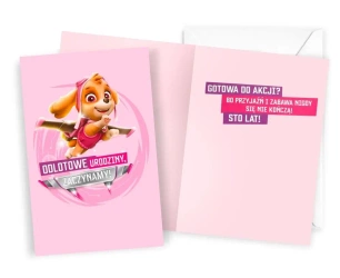 Karnet Urodziny Psi Patrol dziewczynka - Kukartka