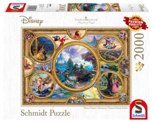 Puzzle 2000 PQ Bohaterowie bajek Disney T.Kinkade 108139 - Schmidt Puzzle