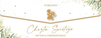 Karnet Chrzest od ojca chrzestnego - Armin Style