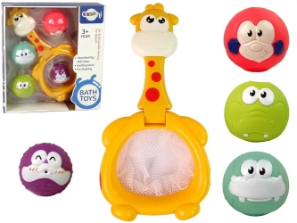 Mini koszykówka gumowe piłki żyrafa do kąpieli - Leantoys