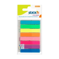 Zakładki indeks.samoprz. mix 8 kol. neon klasyczne - Stickn
