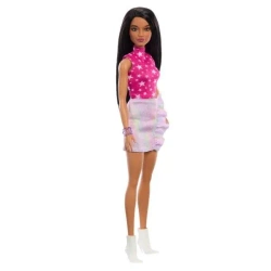 Barbie Fashionistas. Lalka różowa koszulka HRH13 - Mattel