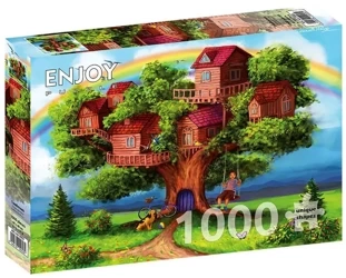 Puzzle 1000 Domki na drzewie - Enjoy