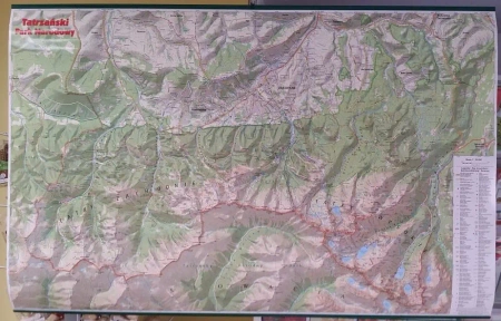 Tatrzański Park Narodowy. Mapa ścienna 1:30 000 - opracowanie zbiorowe