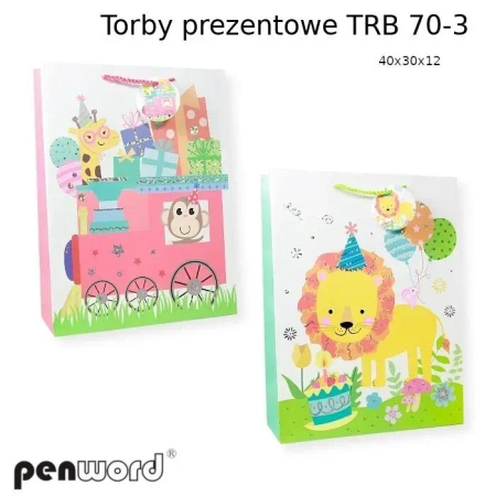 Torebka prezentowa 40x30x12cm MIX - Penword