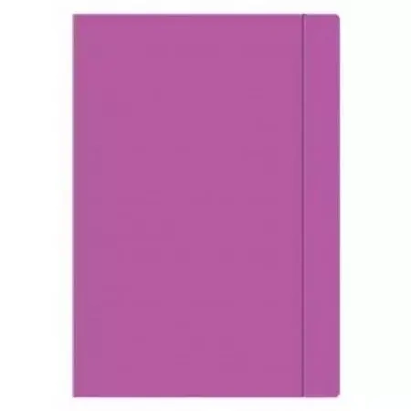 Teczka z gumką Papierowa A4 Fiolet Fluo Interdruk 213129