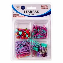 Akcesoria biurowe pastel 260szt - STARPAK