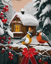 Malowanie po numerach - Śnieżna bajka 40x50cm - Ideyka