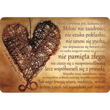 Magnes na lodówkę - Hymn o miłości BRĄZ - Szaron