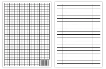 Liniuszek A5 kratka i linia 10szt, Interdruk