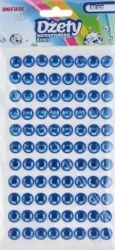 Dżety samoprzylepne niebieskie 8mm 88szt - Brewis