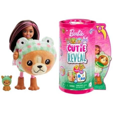 Lalka Barbie Cutie Reveal Chelsea Piesek - Żaba - Mattel