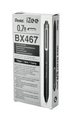 Paczka Długopis 0,7 mm BX467 czarny 12 szt. - PENTEL
